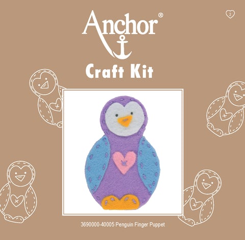 Anchor Penguin Finger Puppet Kit