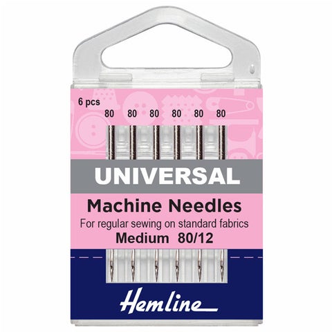 Hemline Universal Machine Needles: Medium 80/12