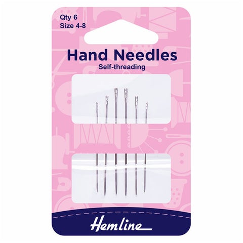 Hemline Self-Threading Needles: Size 4-8