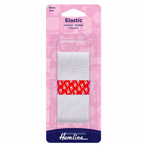 Hemline General Purpose Knitted Elastic: 1m x 40mm