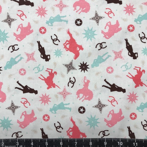 1.2m Bolt End Riley Blake: Boots & Spurs - Cream Boots Main