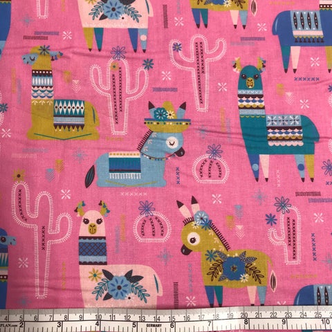 Blend Fabrics: Fiesta - Amigos Pink