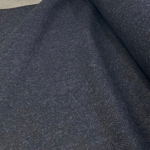 Ex-Abraham Moon Navy/Black Herringbone Wool