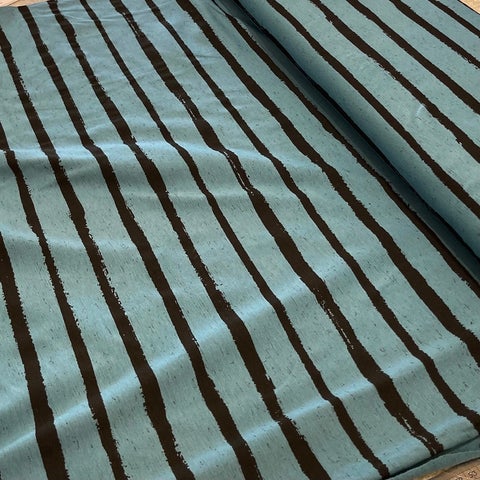 Italian Stripe Blue Cotton Jersey