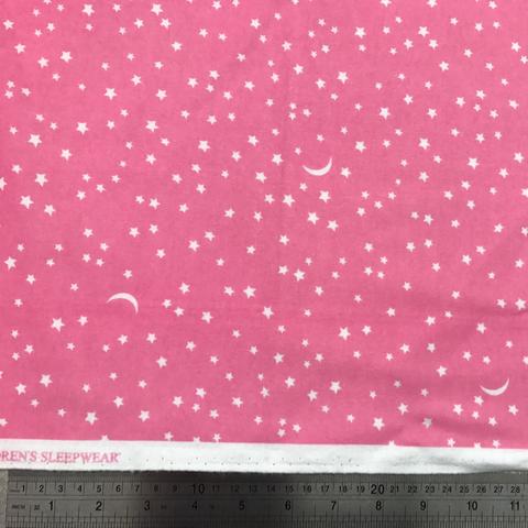 Michael Miller: Starry Too on Flannel - Bubblegum