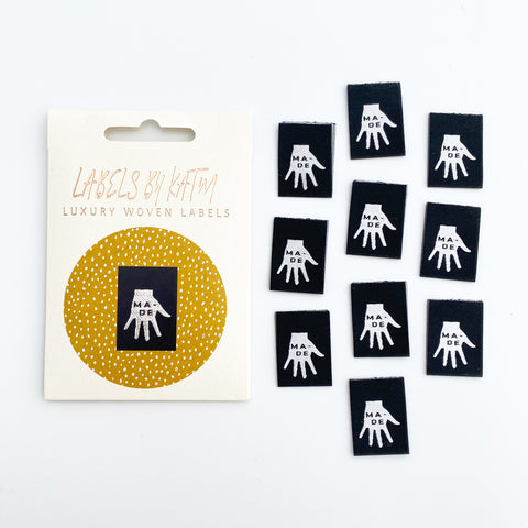 Kylie and the Machine: "Made" Woven Labels - Pack of 10
