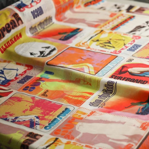 Pigeon Wishes: Zimmermann Retro Surfing Poster - Sandwashed Linen