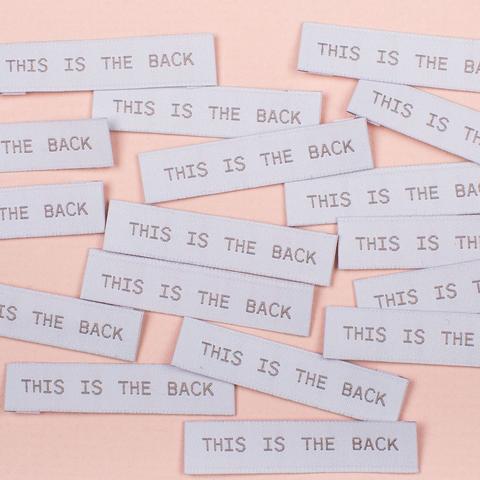 Kylie and the Machine: "This is the Back" End Folded Woven Labels - Pack of 8