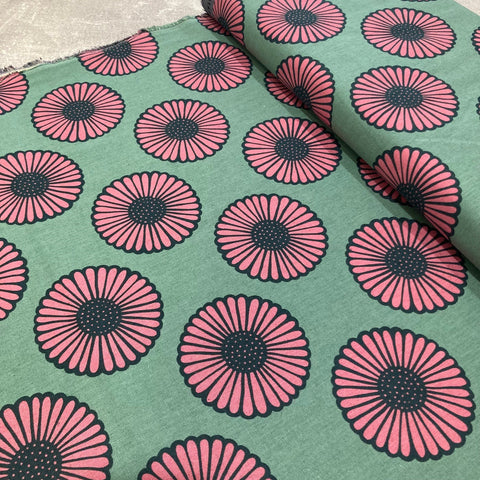 Ruby Star Society - Unruly Nature Cotton/Linen Canvas - African Daisy Aqua