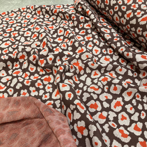 Animal Skin Jacquard Knit Brown