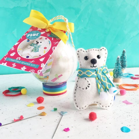 The Make Arcade: "Percy Polar Bear" Christmas Bauble Sewing Kit