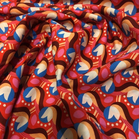 Dashwood Studio Kaleidoscope Ace Lawn - Red Tulip