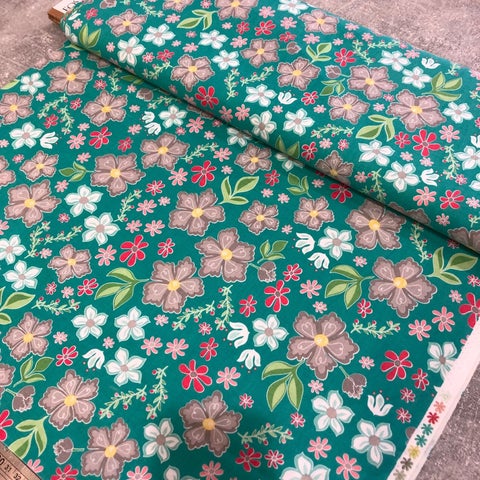 Riley Blake Flora & Fawn: Teal
