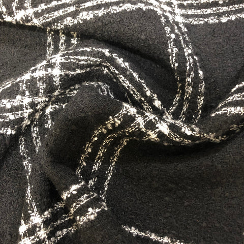 Black & White Check Boucle