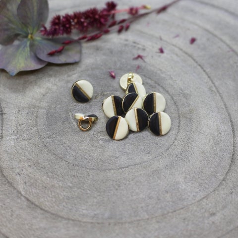 Atelier Brunette Wink Buttons Off White/Night 9mm